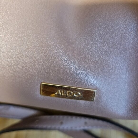 Aldo Brown Tan Clutch with Shoulder Strap - Picture 2 of 6